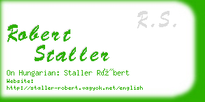 robert staller business card